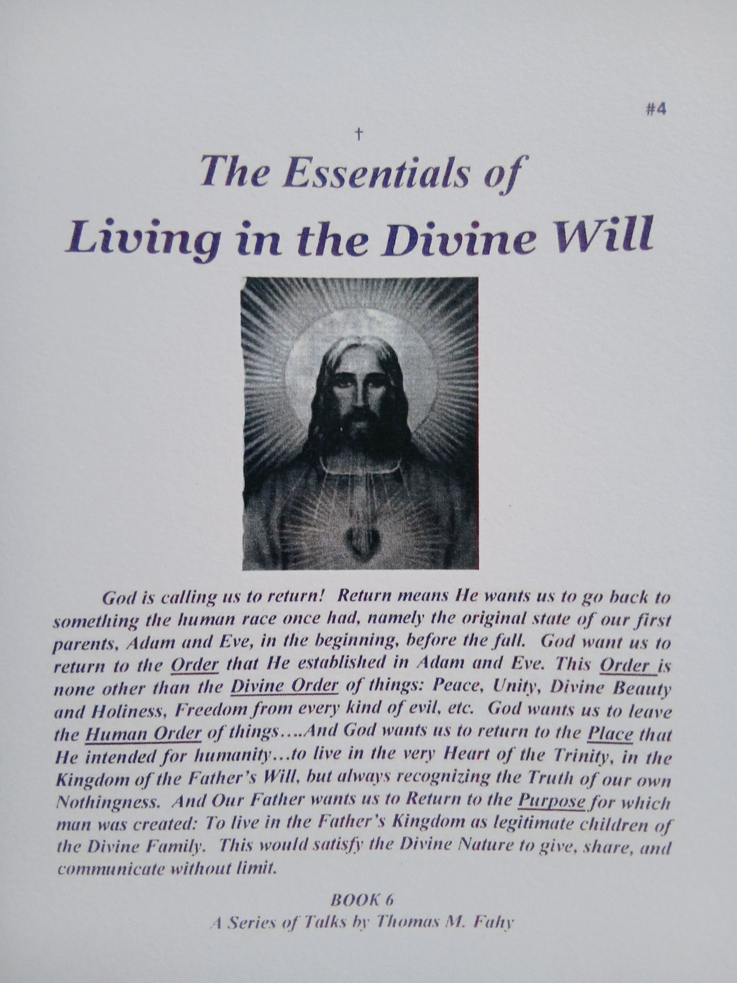 The essentials of living the Divine Will - Book 6