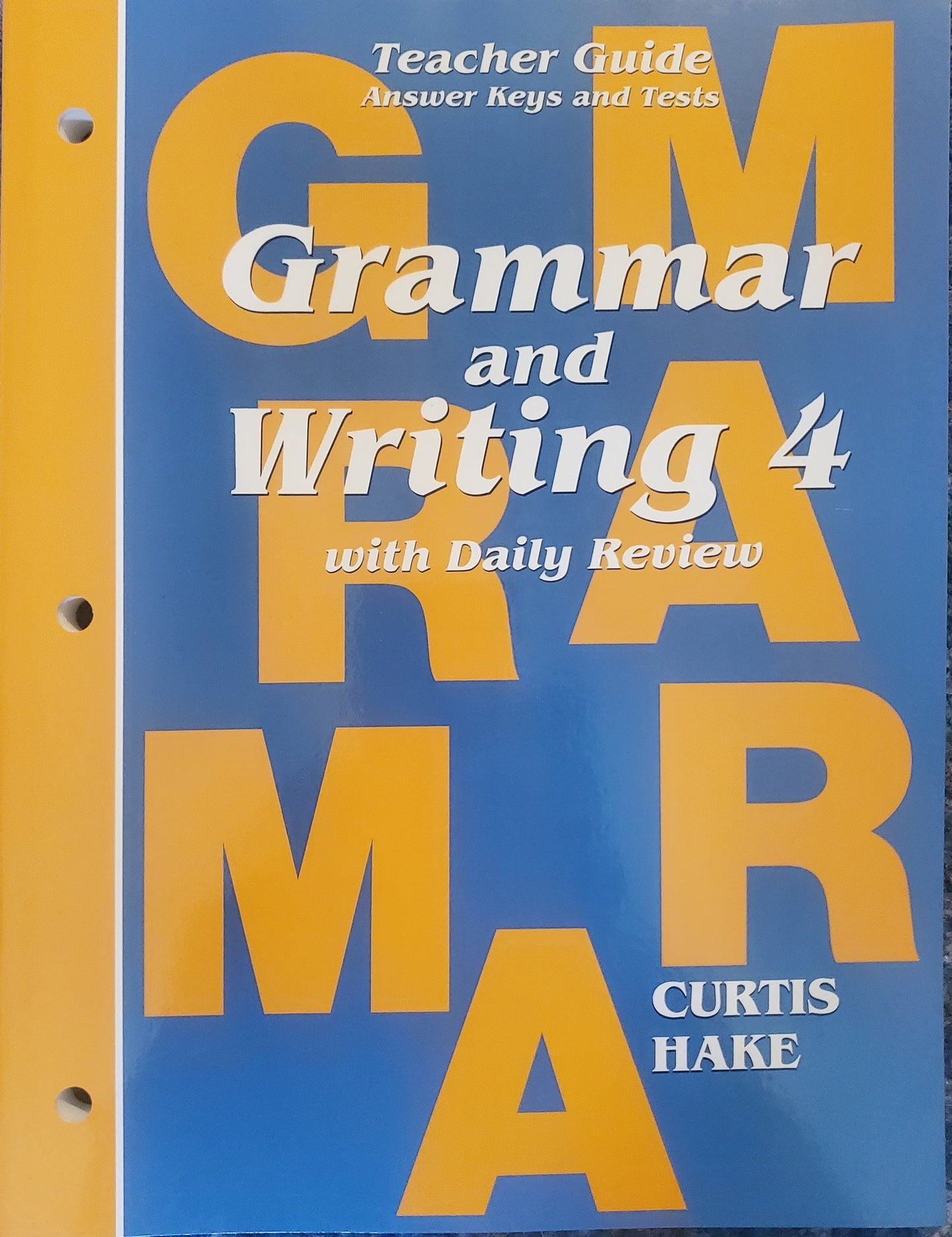 Grammar and writing 4 teacher guide