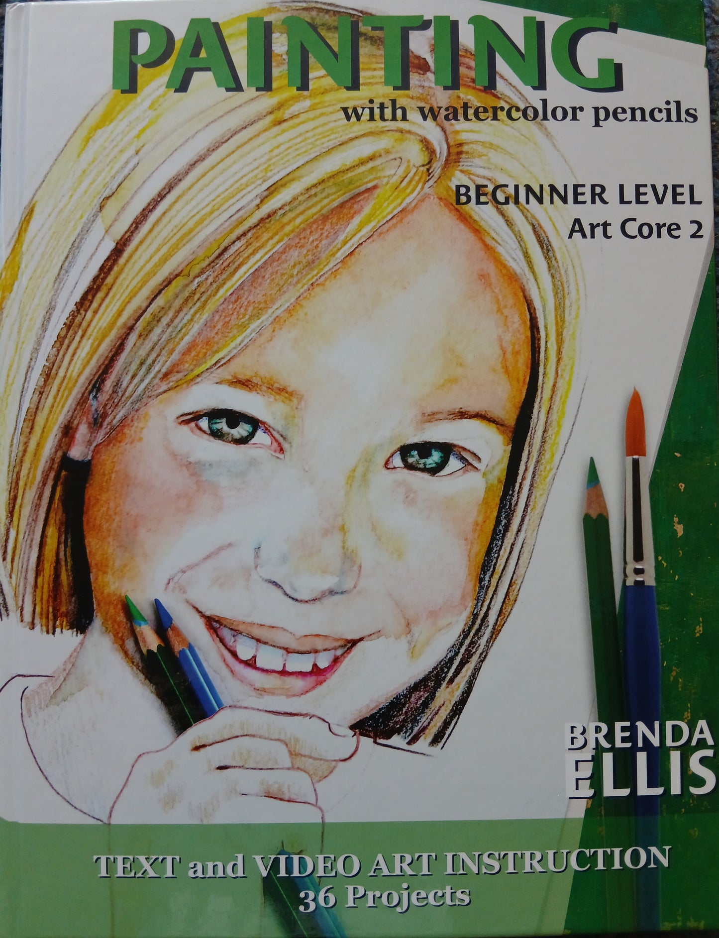 Painting with watercolor pencils
